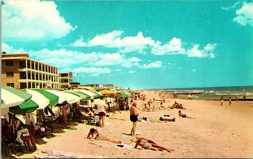 Ocean city beach scene - md,